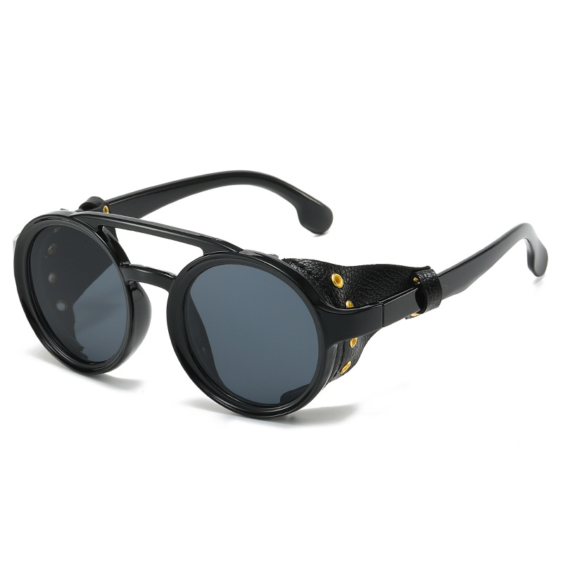Sunglasses Uv400 - Retro Anti-UV Sunglasses Men Women Leather