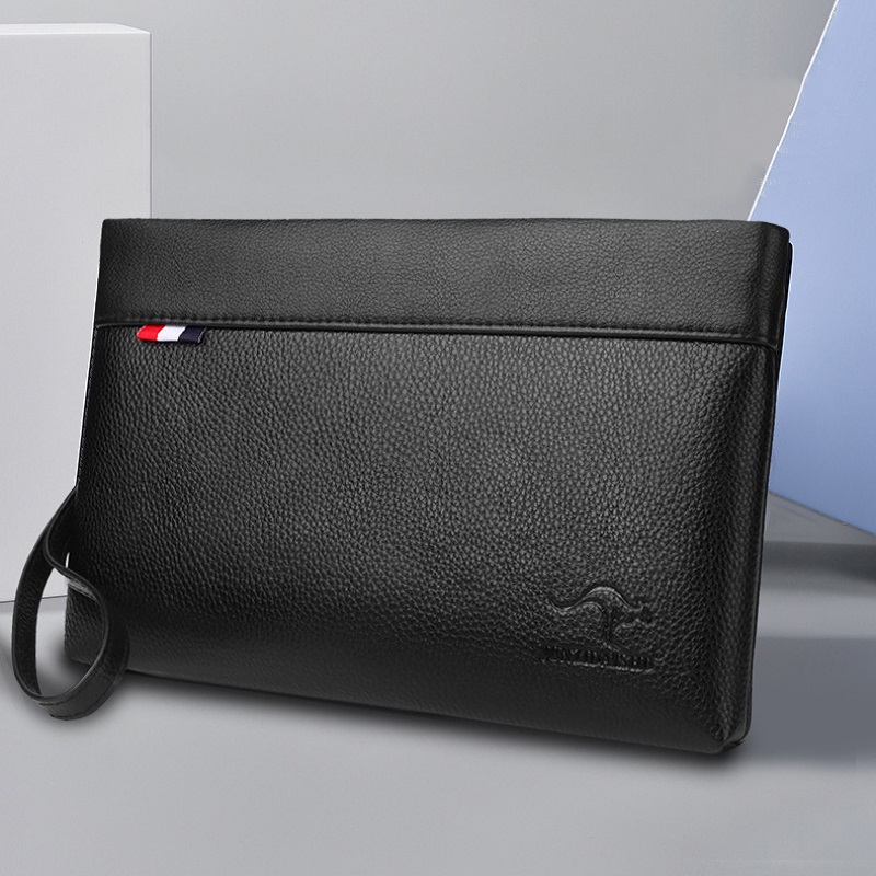 Men's Handheld Bag Business La - Leather Wallet Men 评论和价格