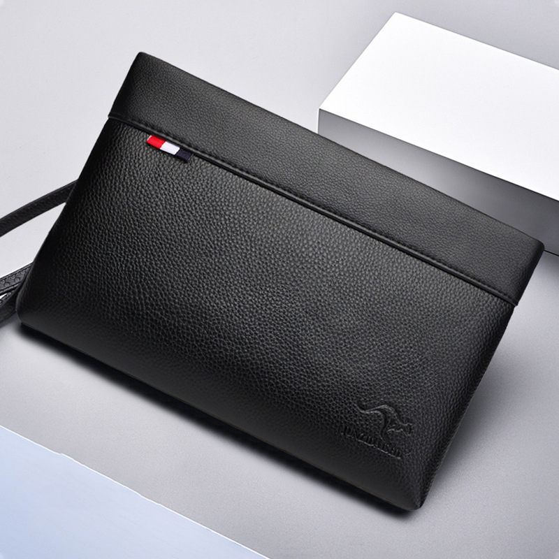 Men's Handheld Bag Business La - Leather Wallet Men 评论和价格