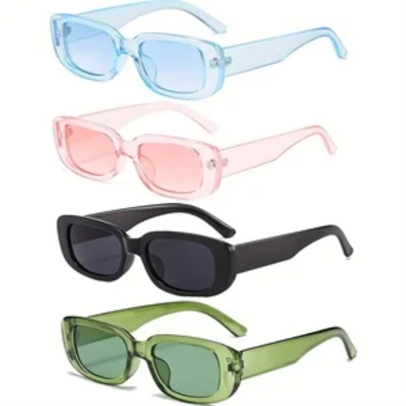 1/4pcs New Small Square Sungla - Designer Sunglasses 评论和价格