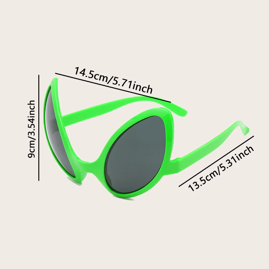 Green Alien Martian Quirky Sun - Sunglasses Uv400 评论和价格