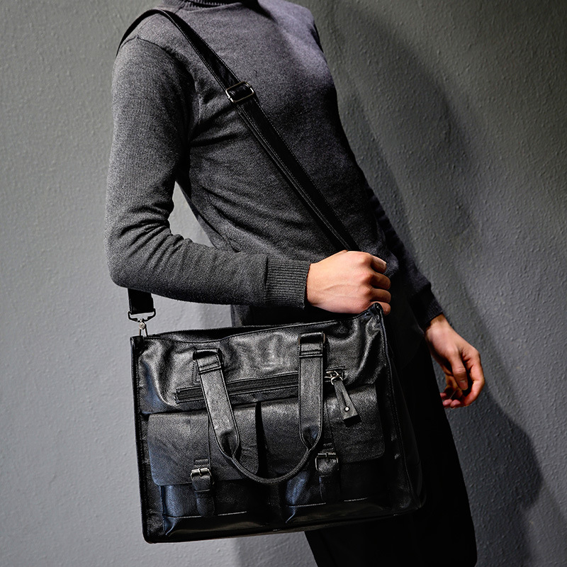 PU Leather Shoulder Briefcase  - Leather Briefcase 评论和价格