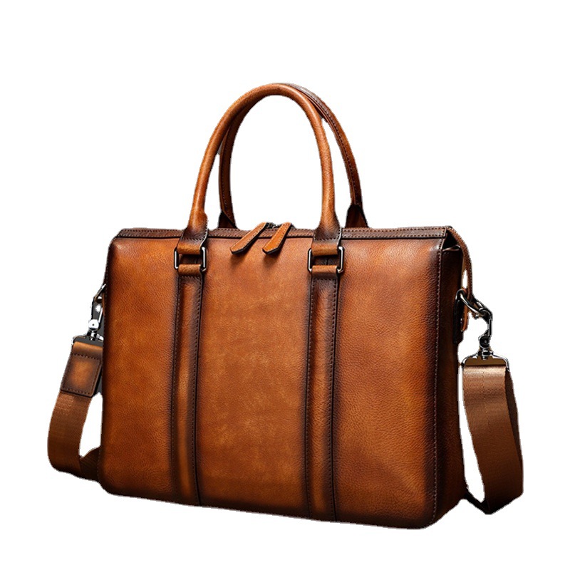 YETTIES Business Top Grain Lea - Leather Briefcase 评论和价格
