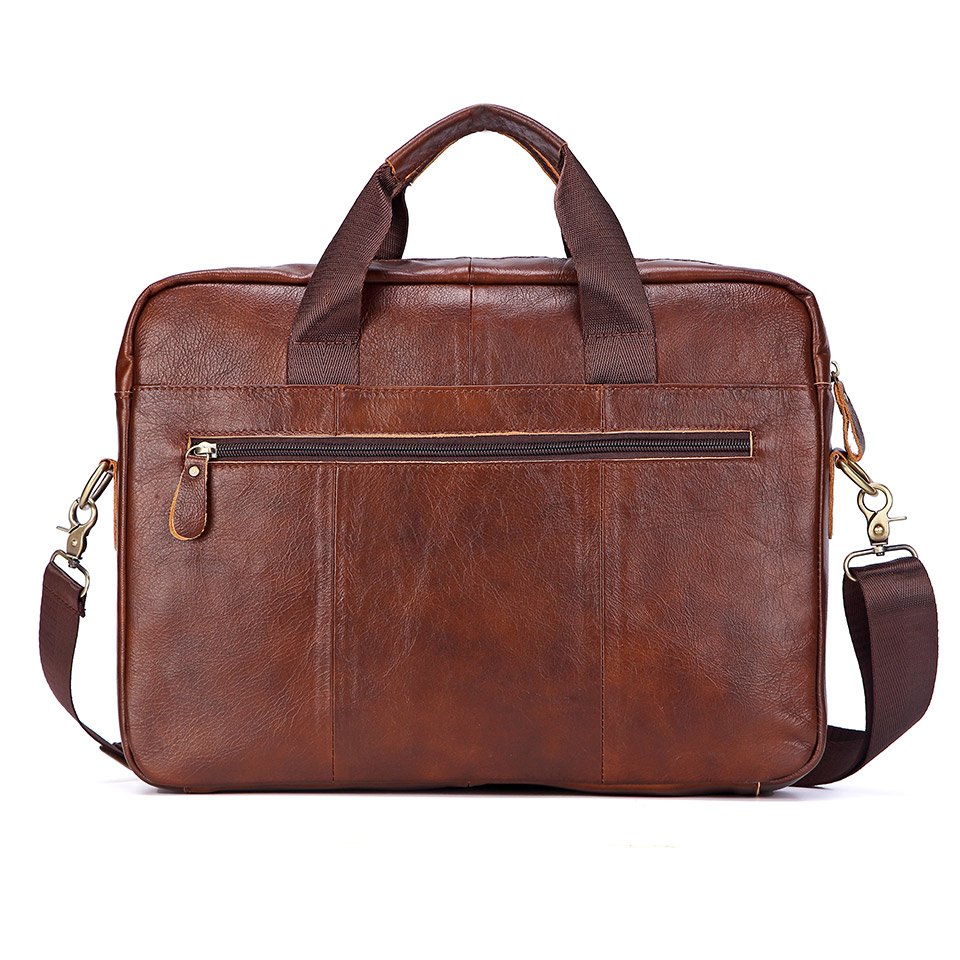 Men Genuine Leather Handbag Fa - Leather Briefcase 评论和价格