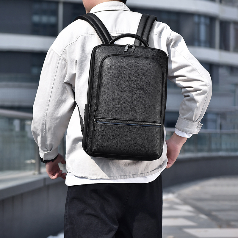 PU Leather Men's Backpack USB  - Leather Briefcase 评论和价格
