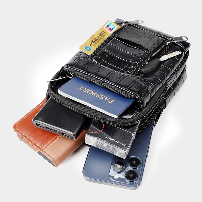 Men Stylish Crocodile Print Cr - Leather Wallet Men 评论和价格