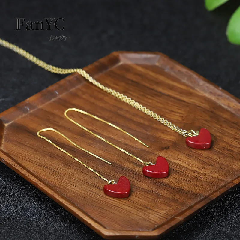 Natural V-shaped Cinnabar Love - Luxury Gift Set 评论和价格