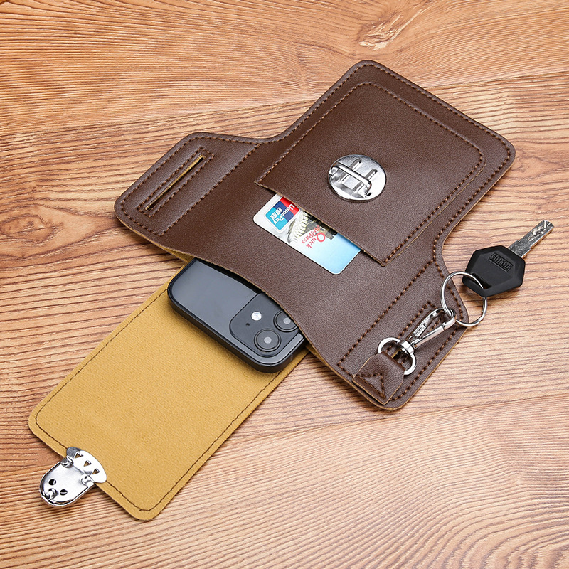 Men Belt Cellphone Loop Holste - Leather Wallet Men 评论和价格