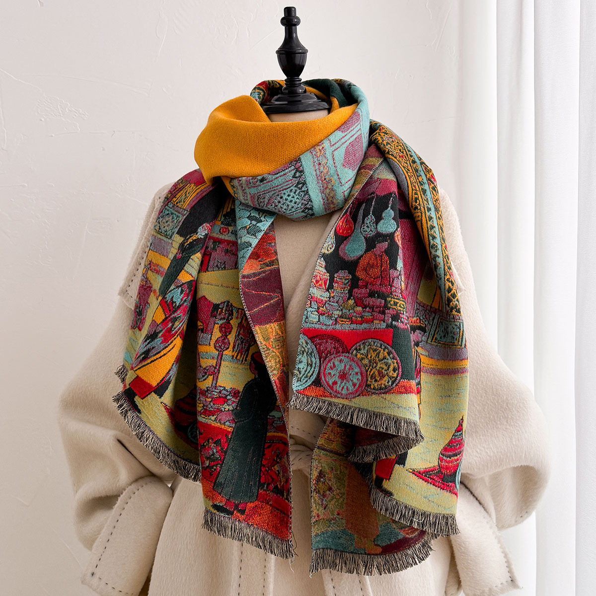 Women Imitation Cashmere Scarf - Cashmere Scarf 评论和价格