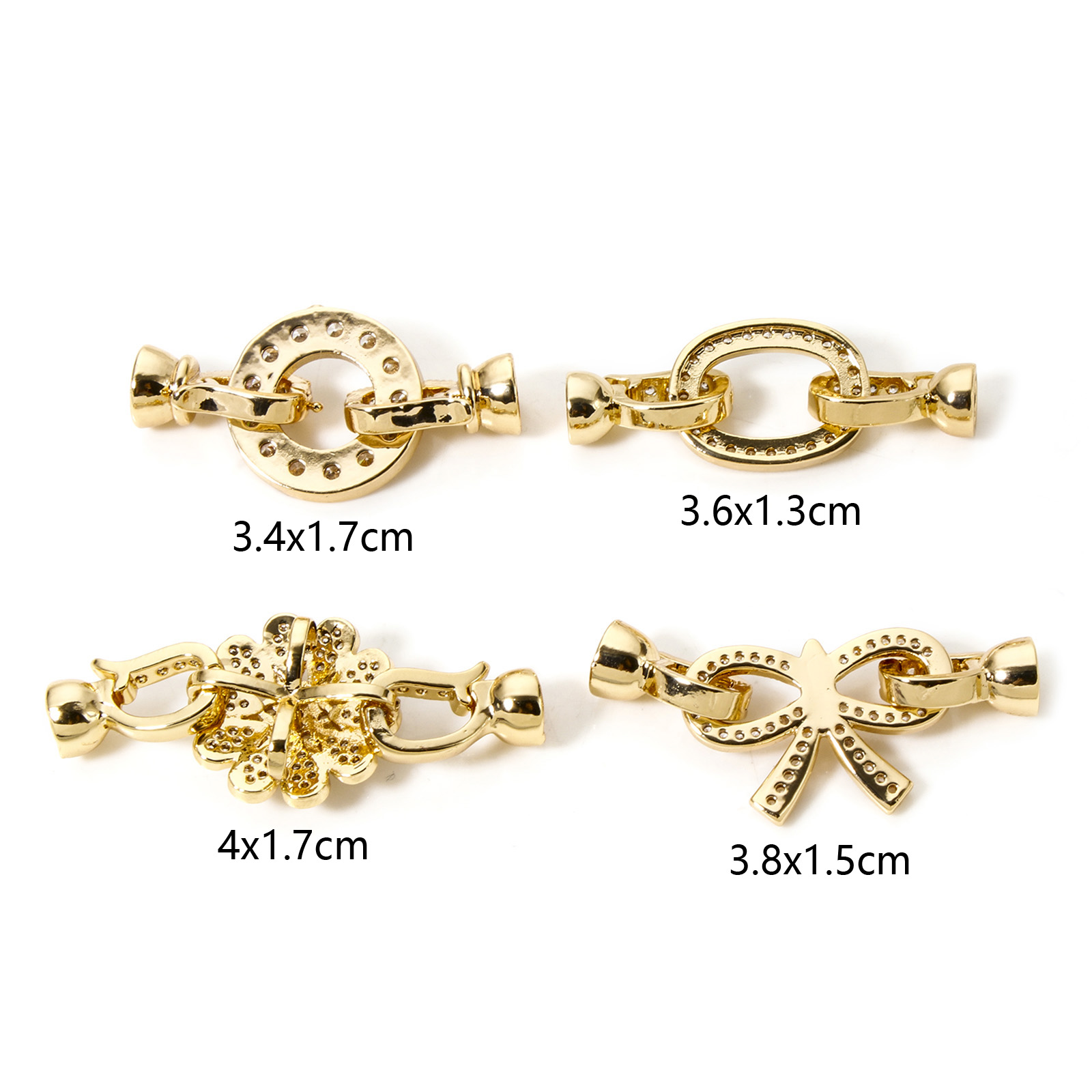 1pc Brass Fold Over Clasps Gol - Gold Plated Jewelry 评论和价格