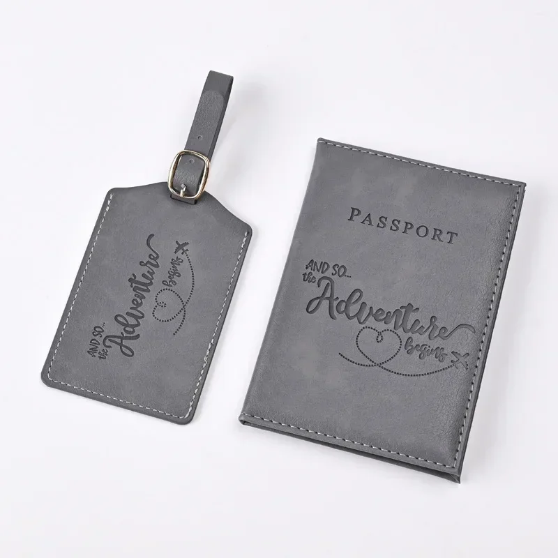 New Purple PU Leather Passport - Travel Luggage Set 评论和价格