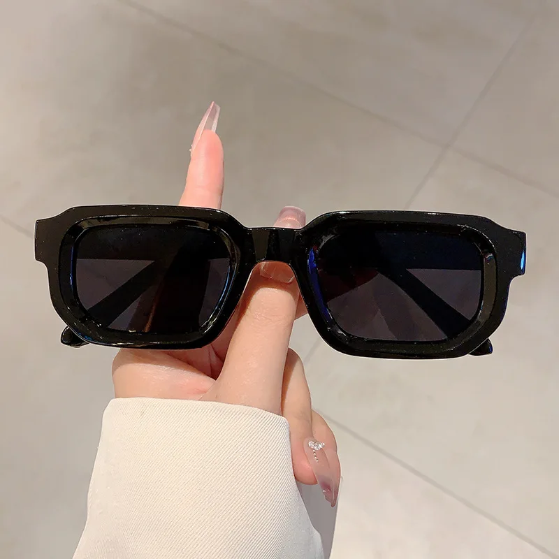 Vintage Rectangle Frame Sungla - Designer Sunglasses 评论和价格