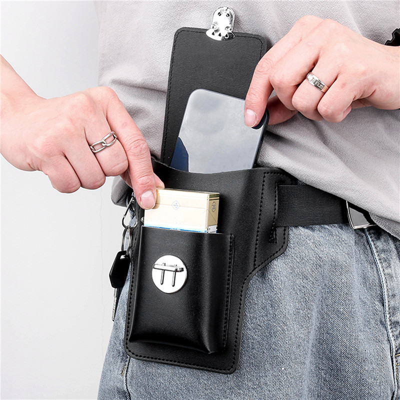 Phone Belt Bag For Men Bags Ce - Leather Wallet Men 评论和价格