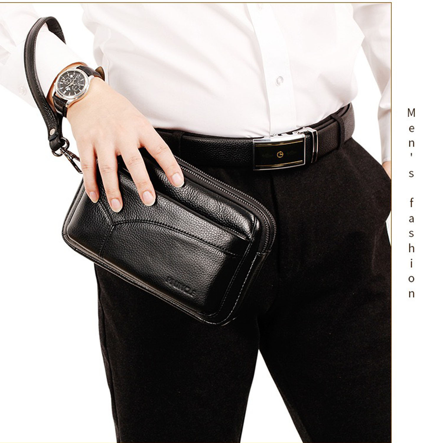 Men's Genuine Leather Fashion  - Leather Wallet Men 评论和价格