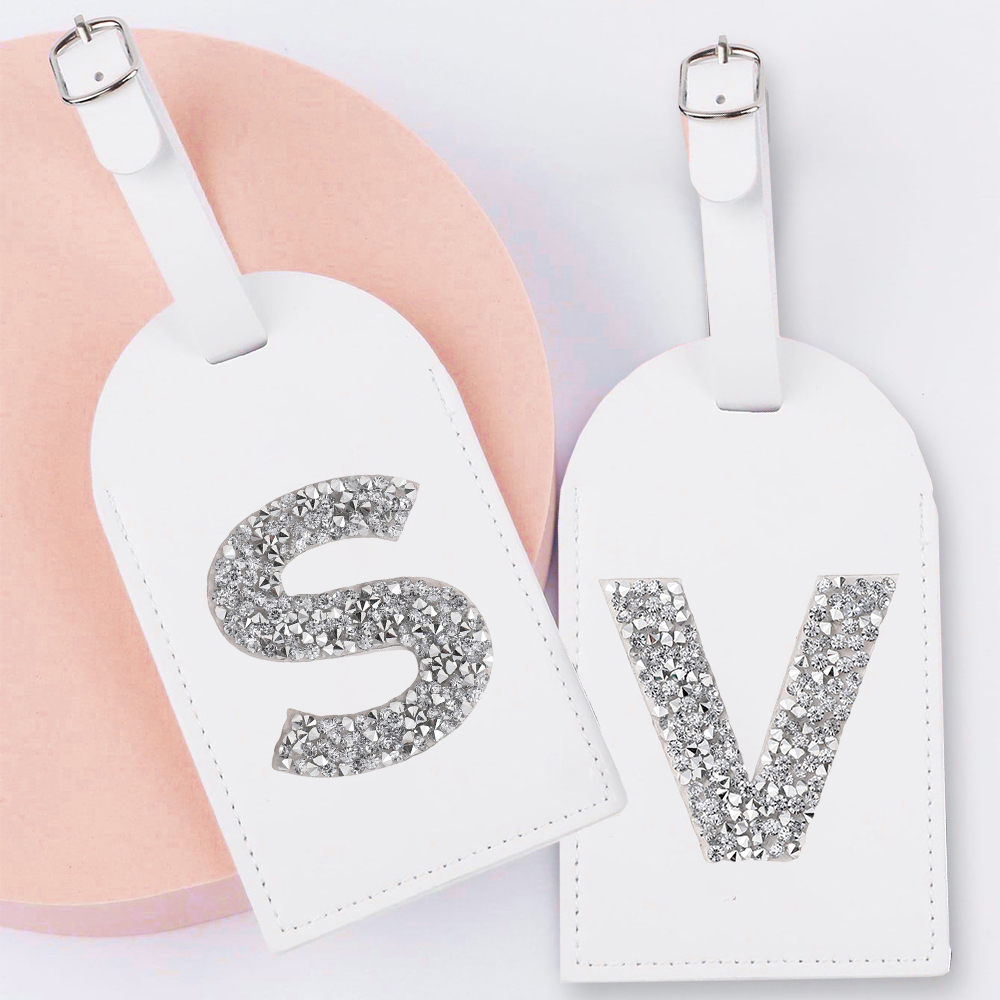 A-Z Rhinestone Monogram Leathe - Travel Luggage Set 评论和价格