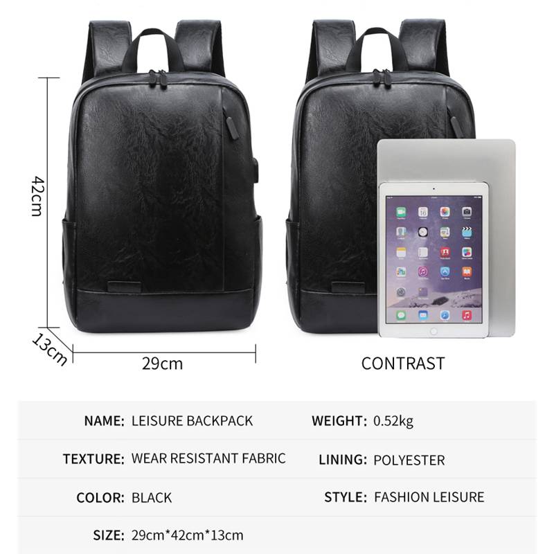 Men Fashionable Backpack PU Le - Leather Briefcase 评论和价格