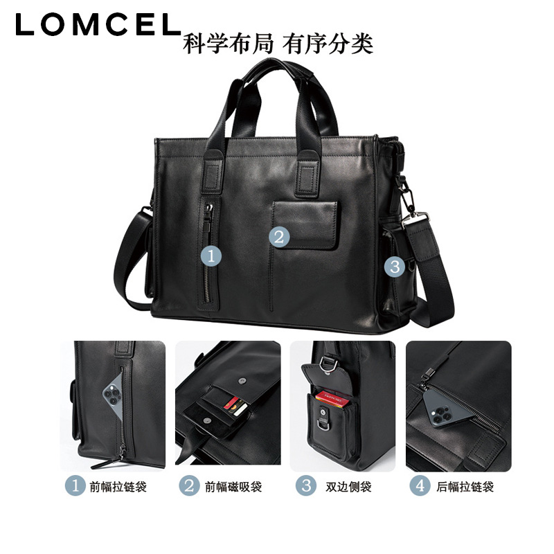 LOMCEL P116 fashionable handba - Leather Briefcase 评论和价格