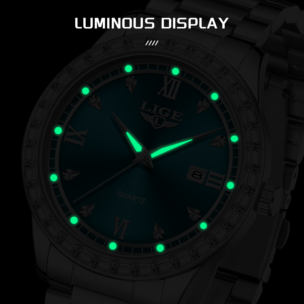 LIGE Luxury Fashion Quartz Wat - Luxury Watch Men 评论和价格