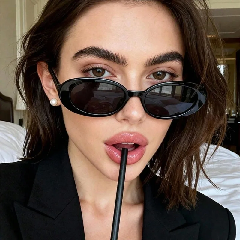 Vintage Oval Sunglasses Women  - Sunglasses Uv400 评论和价格