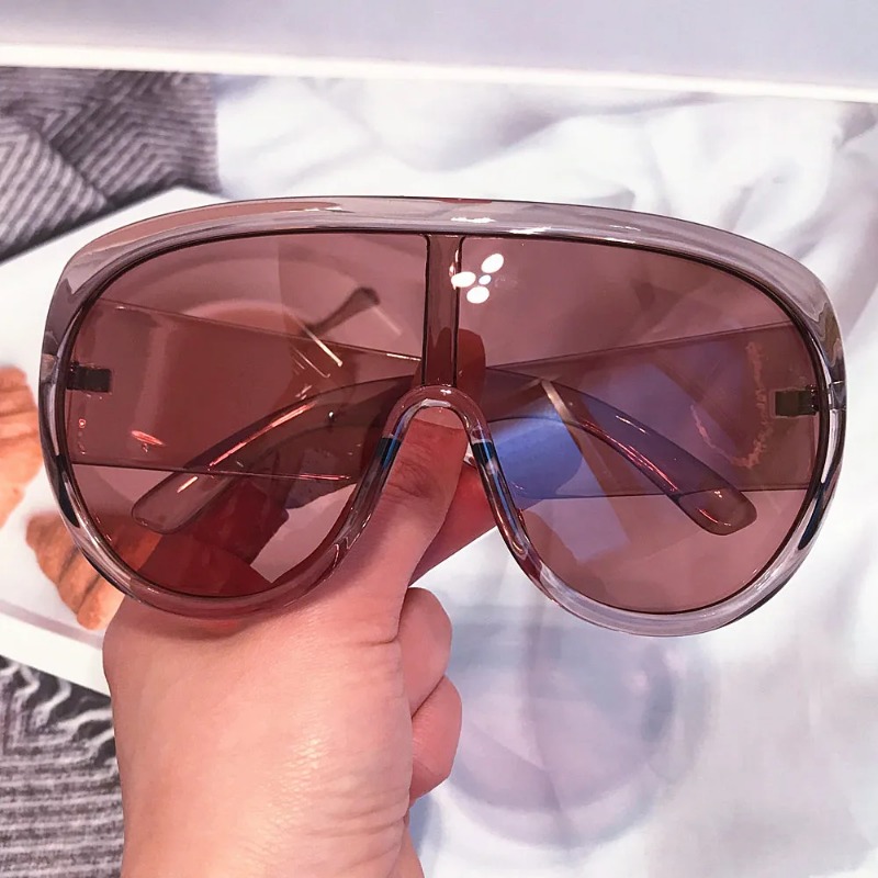 One Piece Oversize Shield Sung - Sunglasses Uv400 评论和价格