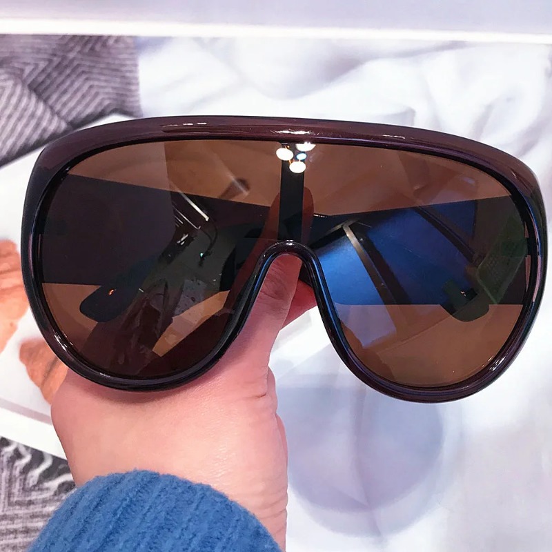 One Piece Oversize Shield Sung - Sunglasses Uv400 评论和价格