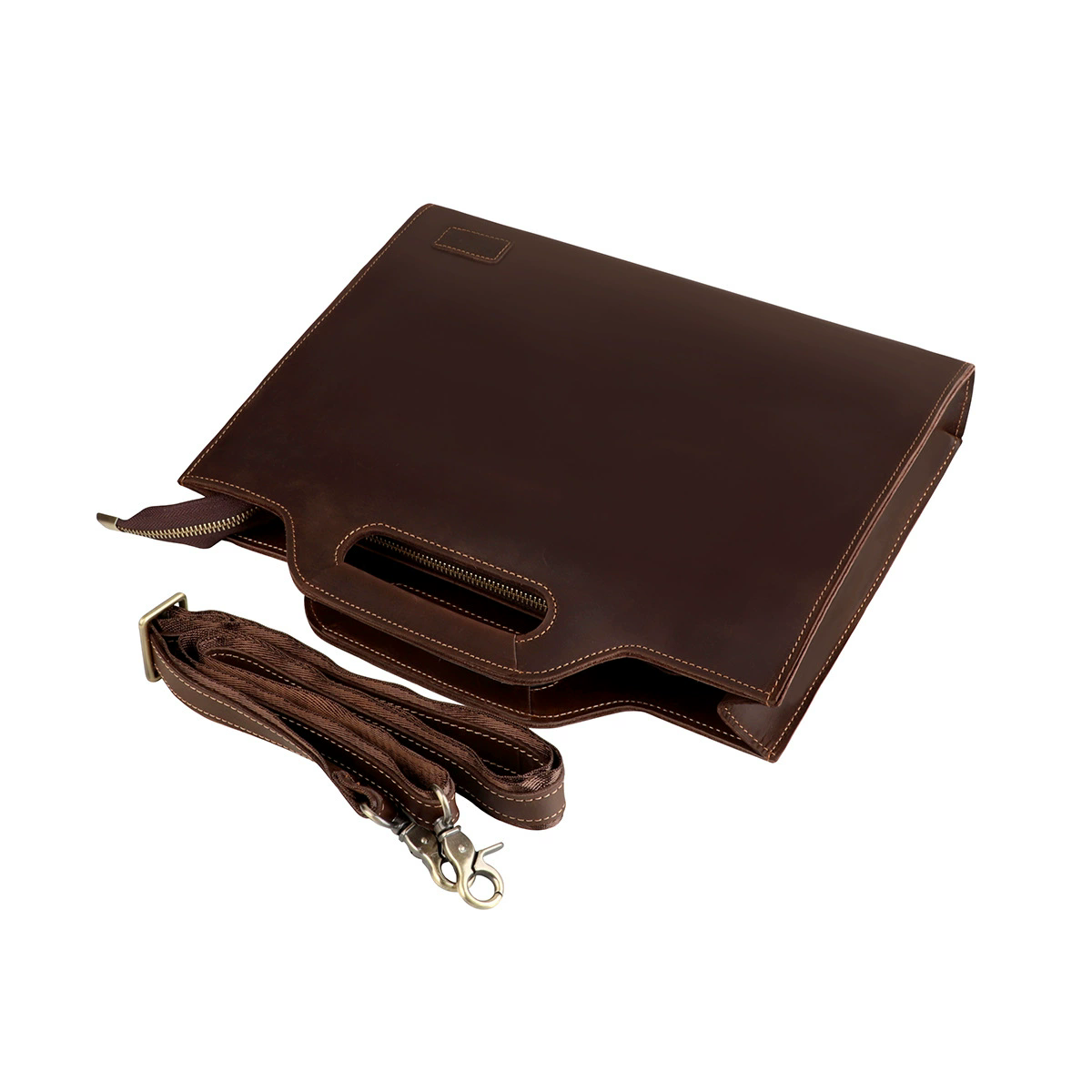 Men's laptop bag, men's should - Leather Briefcase 评论和价格